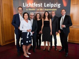 Volker Bremer, Marit Schulz, Michael Kölsch, Gesine Oltmanns, Eva Meitner, Jürgen Meier, Burkhard Jung (v.l.)