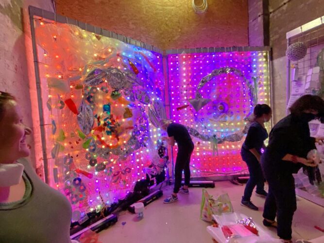 Workshop zur Gestaltung von Paneelen der begehbaren Installation „Ring"
