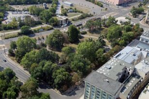 Blick auf den Schillerpark in Leipzig