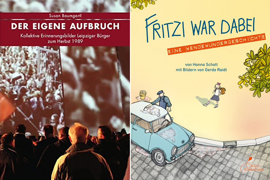 Susan Baumgartl: Der eigene Aufbruch & Hanna Schott: Fritzi war dabei / Quelle: Leipziger Universitätsverlag, Klett Kinderbuch