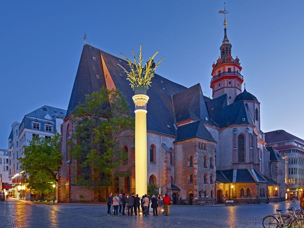 Nikolaisäule auf dem Nikolaikirchhof. Foto: LTM/Punctum