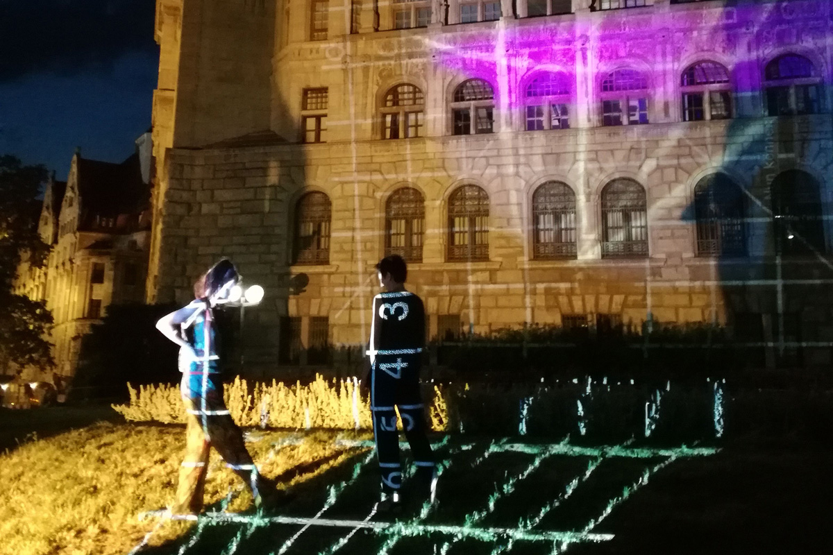 Lichtprobe am Neuen Rathaus Leipzig